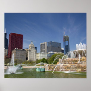 Póster Buckingham Fountain, localizado em Grant Park, 2