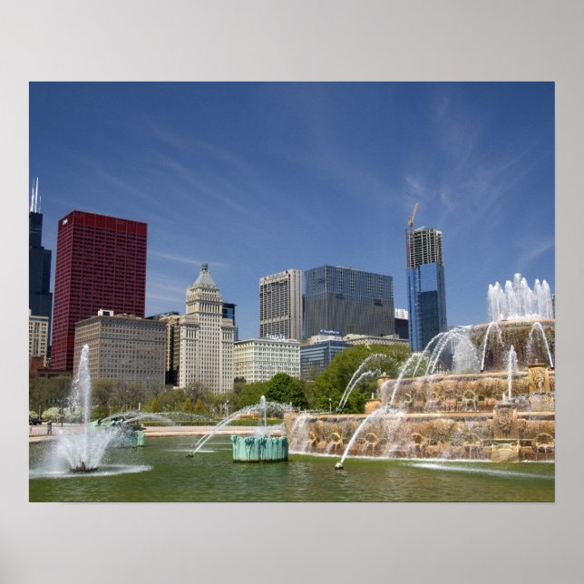 Póster Buckingham Fountain, localizado em Grant Park, 2 (Frente)