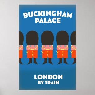 Poster Buckingham Palace London de trem