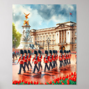 Poster Buckingham Palace London Watercolor
