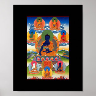 Póster Buda da Medicina Arte Budista Tibetana