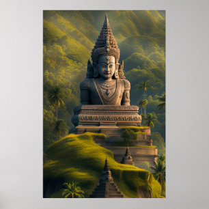 Poster Buda da Montanha da Indonésia