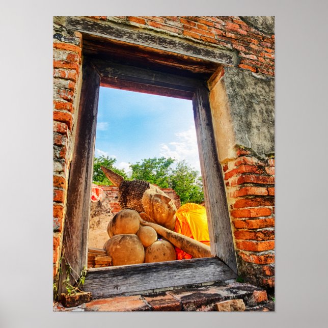 Poster Buda deitado, Ayutthaya (Frente)