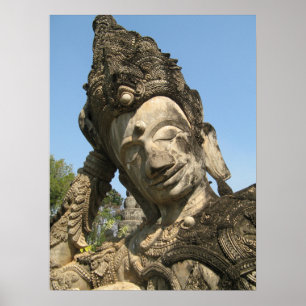 Póster Buda deitado ... Nong Khai, Isan, Tailândia