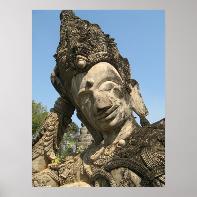Póster Buda deitado ... Nong Khai, Isan, Tailândia (Frente)