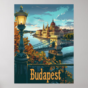 Poster Budapest Danúbio