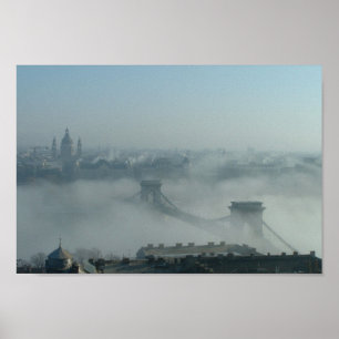 Póster Budapest e o Danúbio