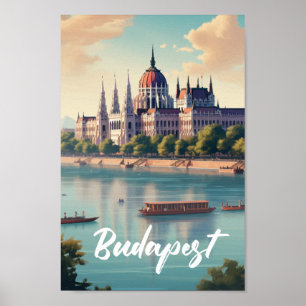 Poster Budapest Hungary Familiar Viagem Place