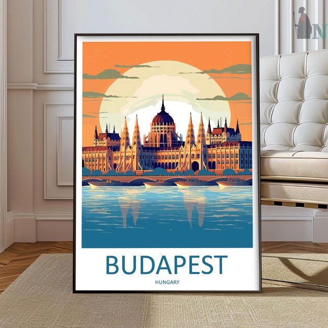 Poster Budapest Travel Print Wall Art Budapest Wall Hangi (Criador carregado)