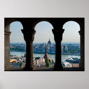 Poster Budapeste e parlamento húngaro
