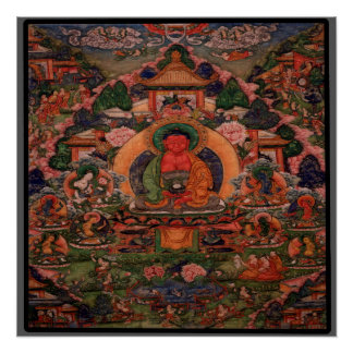 Póster Buddha Amitabha em sua terra pura de Suvakti