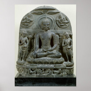 Póster Buddha assentado na meditação