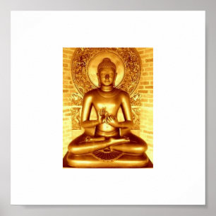 Poster Buddha Dourado