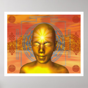 Poster Buddha dourado