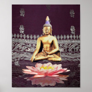 Póster Buddha On Lotus