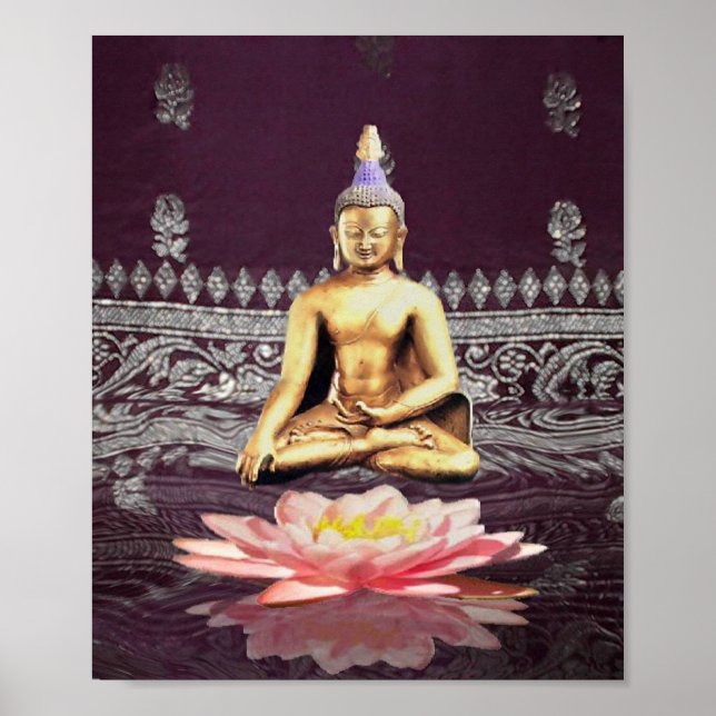 Póster Buddha On Lotus (Frente)