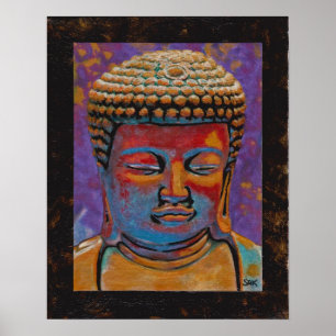Póster Buddha pintado, quadro