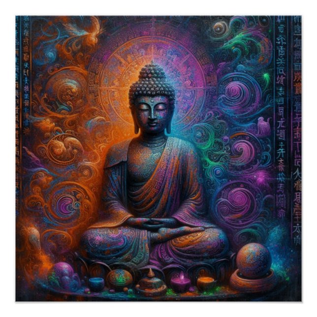 PÓSTER BUDDHA TRANSCENDENTAL ART #10 (Frente)