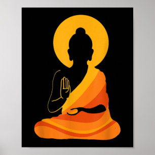 Poster Buddha YingYang Zen Yoga, relaxe, aproveite a vida