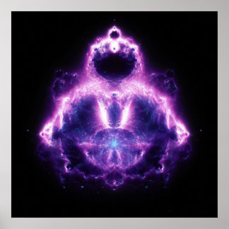 Poster Buddhabrot Mandelbrot Set Gautama Buddha