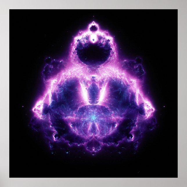 Poster Buddhabrot Mandelbrot Set Gautama Buddha (Frente)