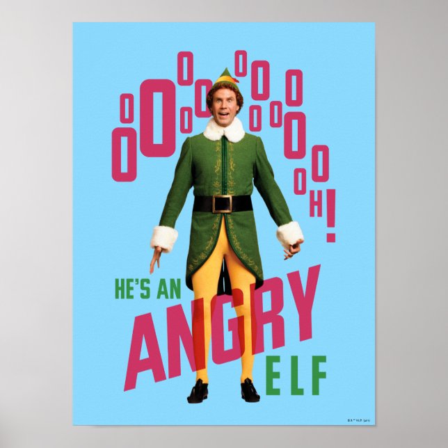 Poster Buddy, o Elf | Ele é um Elf Irritado (Frente)