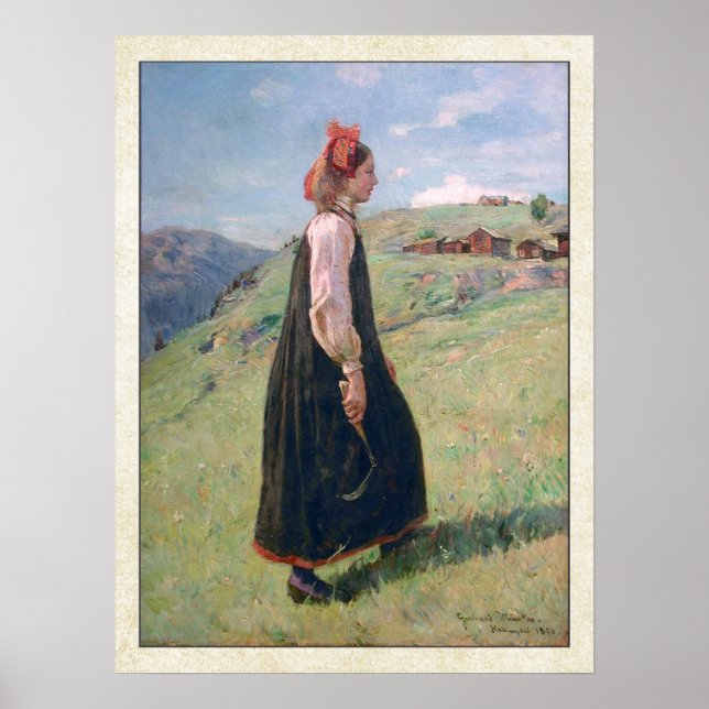 Poster Budeia Norueguesa Hallingdal Folume (Frente)