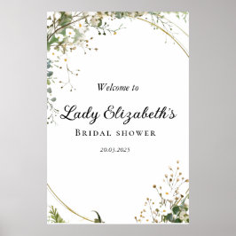 Poster Budget Purple Florals Bridgerton Bridal Shower
