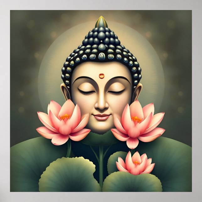 Poster Budismo Zen Espiritualidade Paz (Frente)