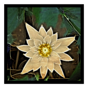 Póster Budismo Zen Nova Idade Yoga Namaste White Lotus