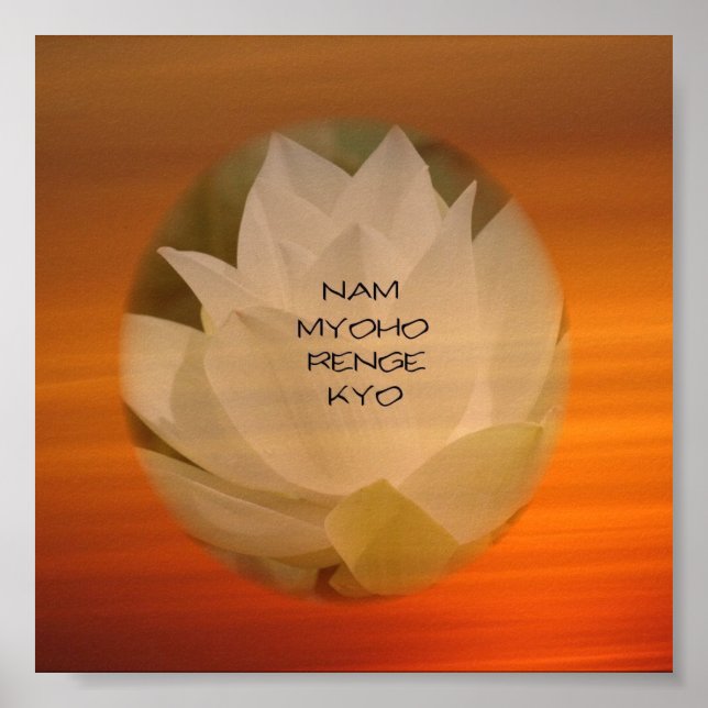 Poster Budista SGI - Lotus "Nam Myoho Renge Kyo" (Frente)