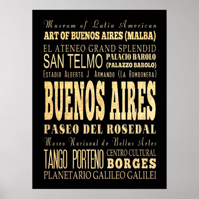Póster Buenos Aires Argentina (Frente)