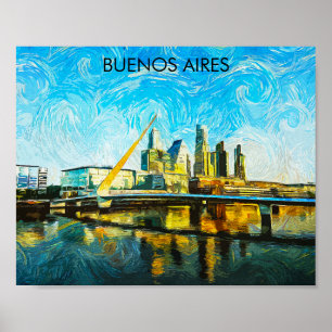 Poster Buenos Aires Argentina CItyscape