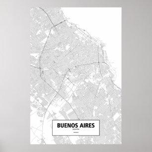 Póster Buenos Aires, Argentina (preto no branco)