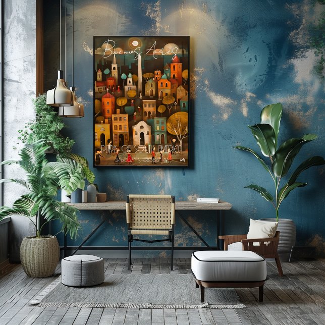Póster Buenos Aires: Paris of South America - Whimsical (Criador carregado)