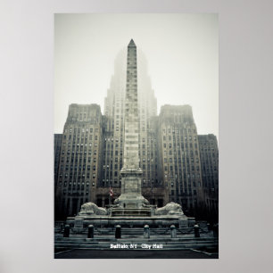 Póster Búfalo, câmara municipal de NY