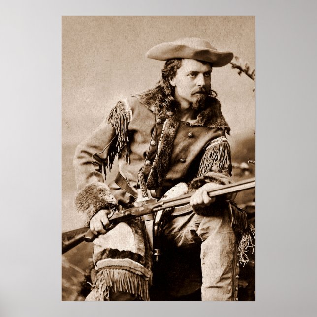 Póster Buffalo Bill Cody - cerca de 1880 (Frente)
