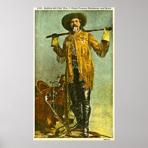 Póster Buffalo Bill Cody - Plainsman e escuteiro famosos