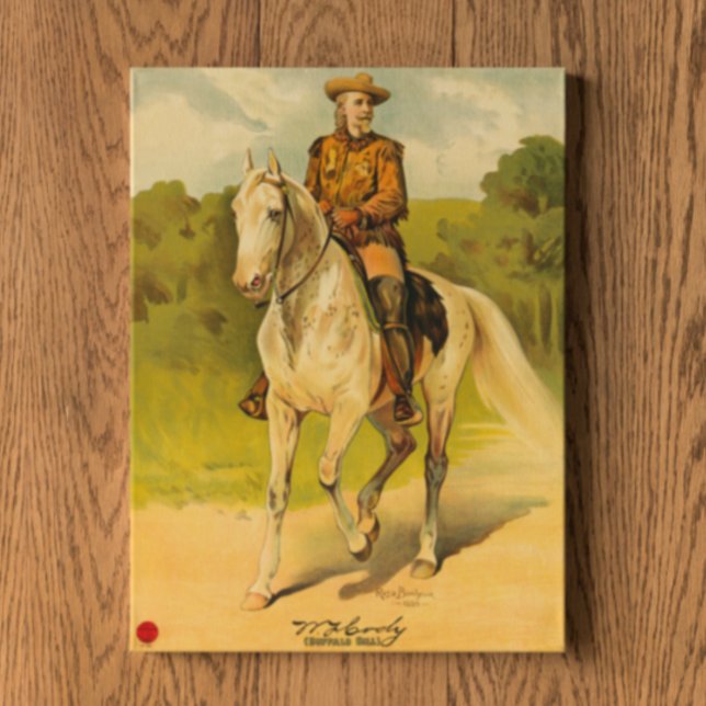 Poster Buffalo Bill Cody sobre Cavalo (Criador carregado)