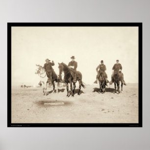 Póster Buffalo Bill & oficiais de exército SD 1891
