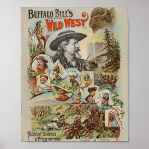 Poster Buffalo Bills Wild West Show 1893 Vintage Ad