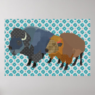 Póster Buffalo Blue Art