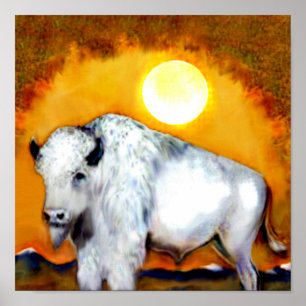 Póster Buffalo Branco Excelente