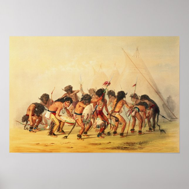 Póster Buffalo Dance, c.1832 (Frente)