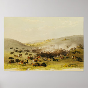 Póster Buffalo Hunt, Surround, c.1832