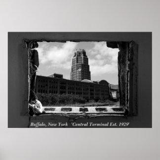 Póster Buffalo, New York 'Central Termi...