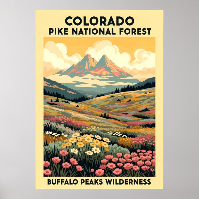 Poster Buffalo Peaks Wilderness V01 (Frente)