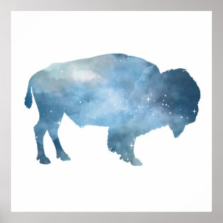 Poster Buffalo Silhouette