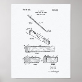 Póster Buffer Final do Hockey Stick 1927 - Livro Branco