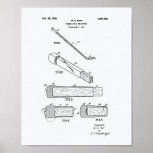 Póster Buffer Final do Hockey Stick 1927 - Livro Branco